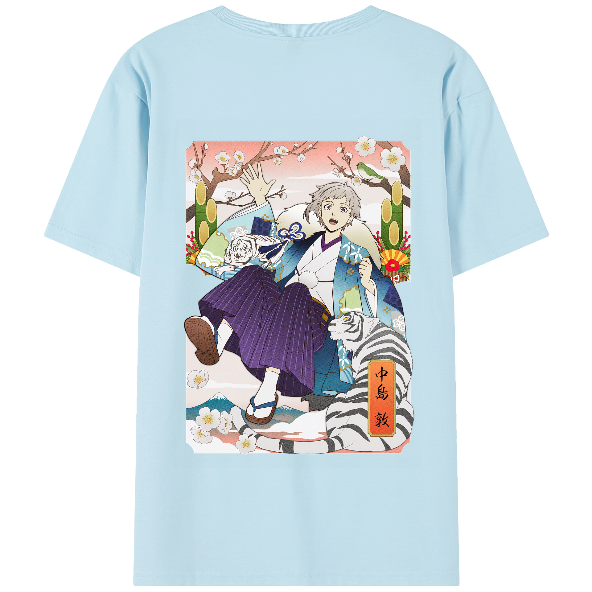 （画像用） 文豪ストレイドッグス Bungo Stray Dogs 綿100％半袖Tシャツ（背面プリント）